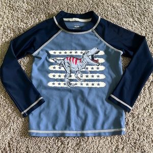 Carter’s toddler boy Americana dinosaur long sleeve rash guard